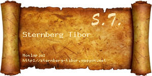 Sternberg Tibor névjegykártya